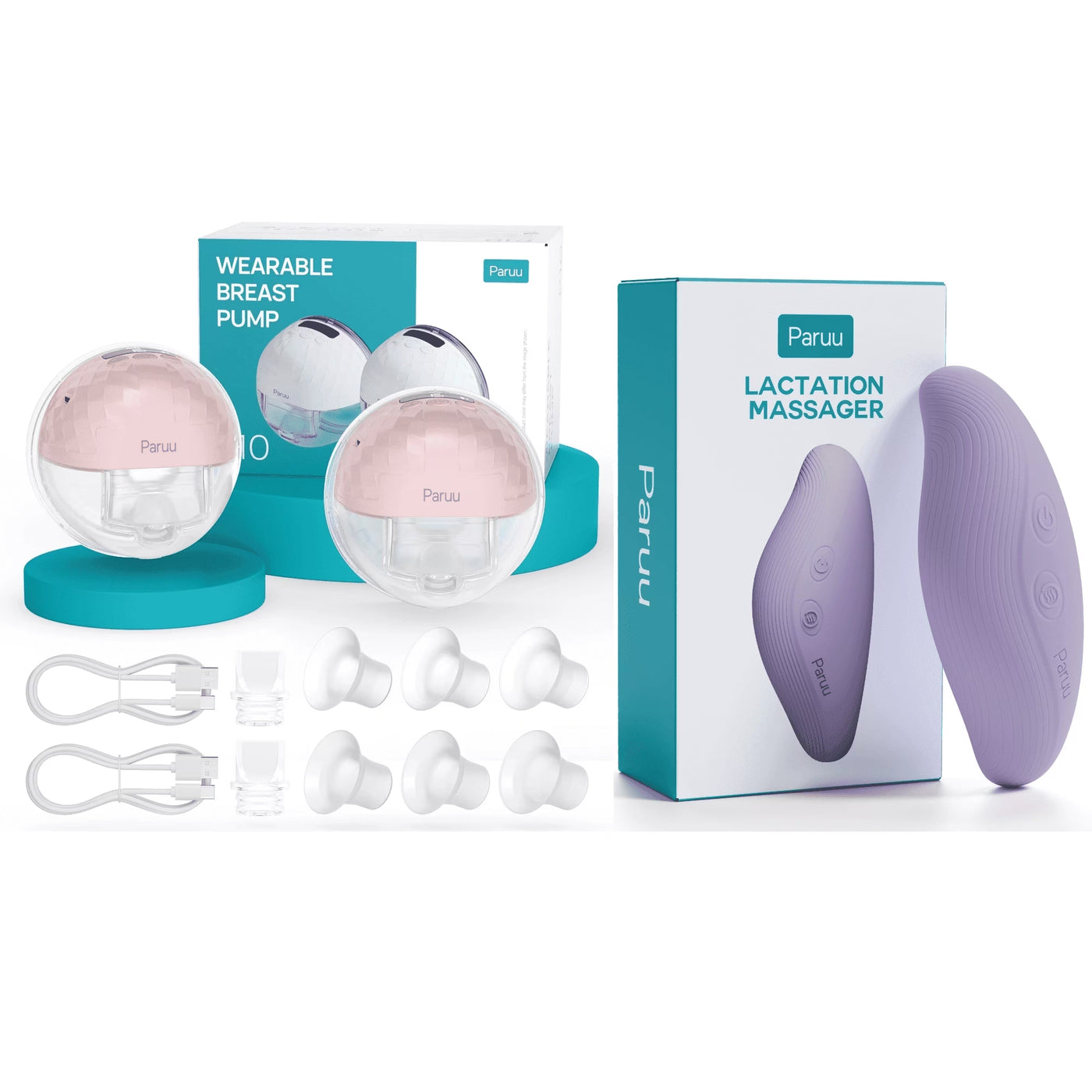 P10 Pump + Warming Lactation Massager Bundle