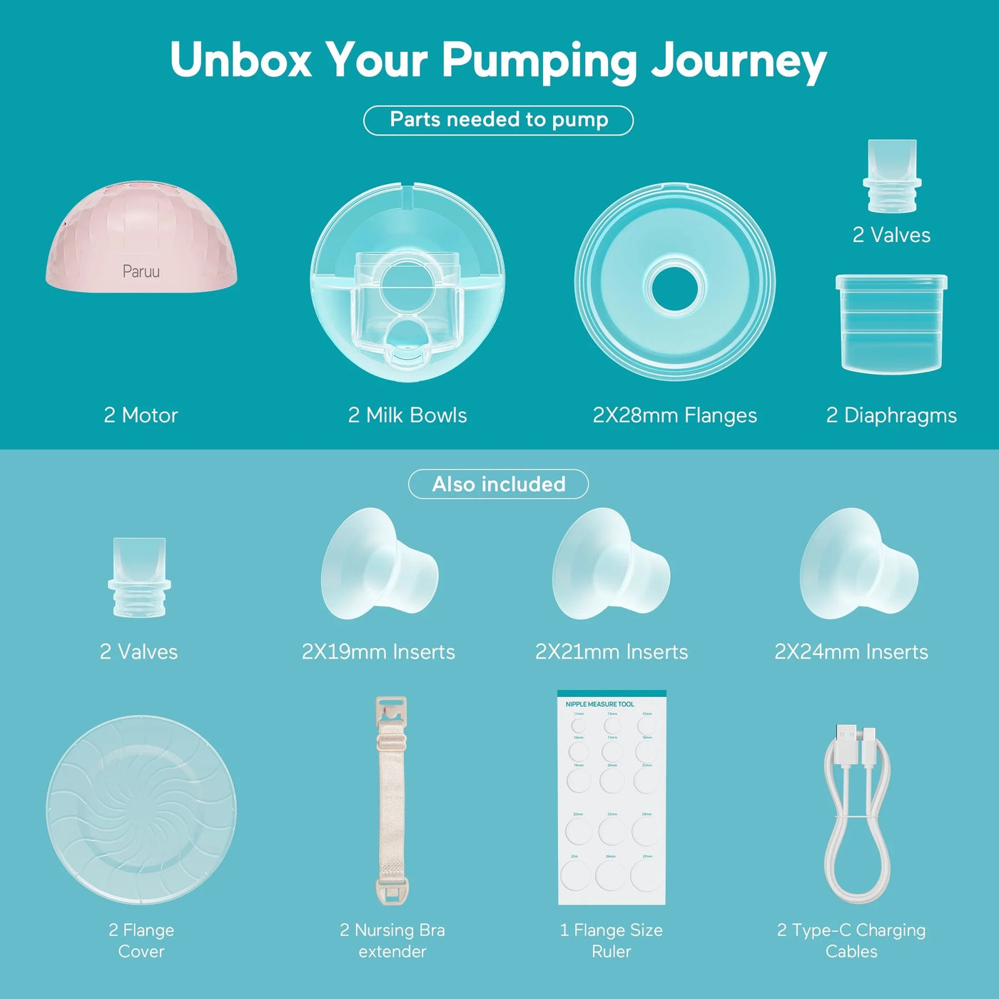 P10 Pump + Warming Lactation Massager Bundle