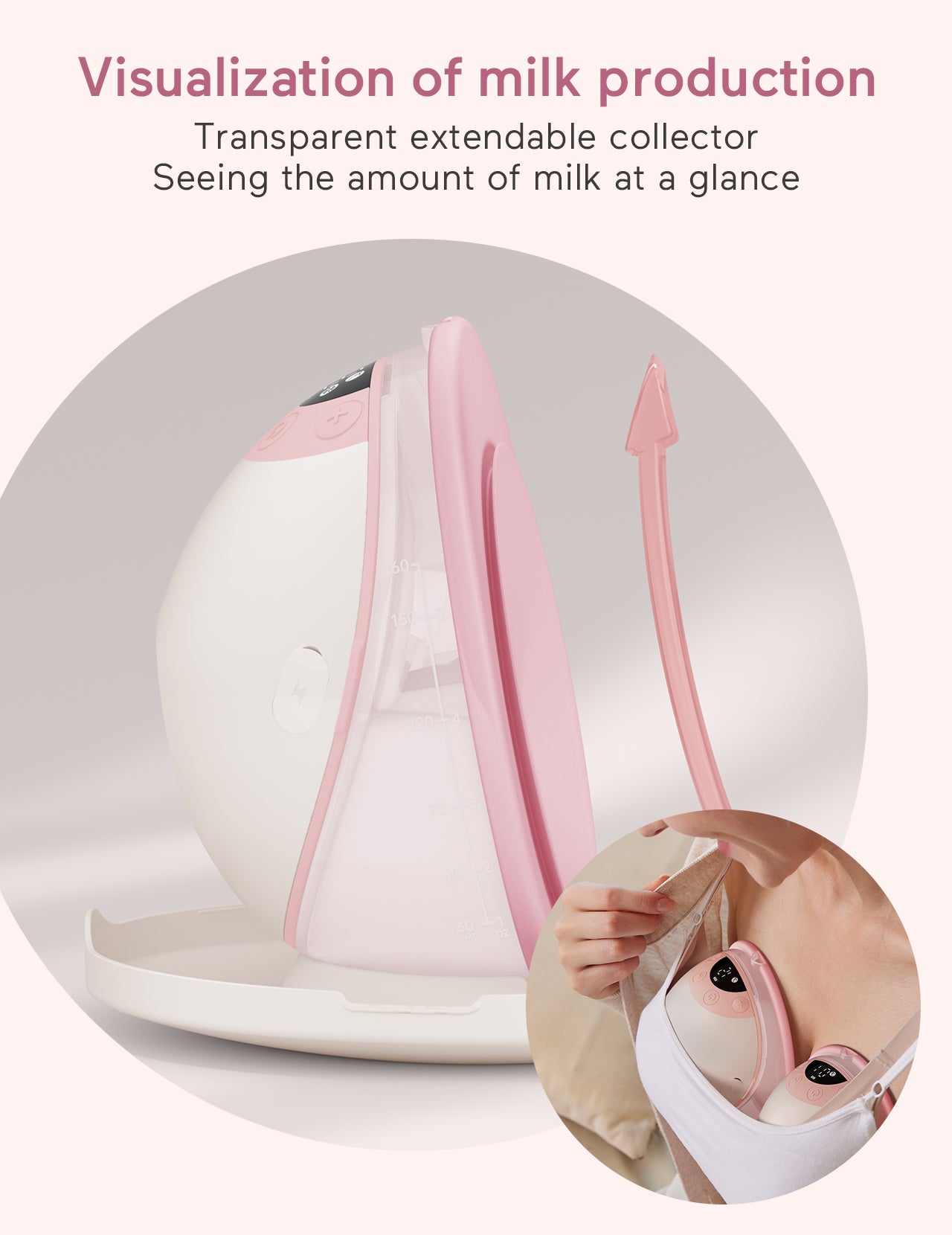 P20 Wearable Electric Breast Pump — Single